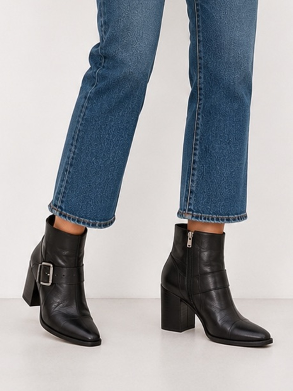 All Saints Jason Black Leather Boots US 7.5 / 38.5
